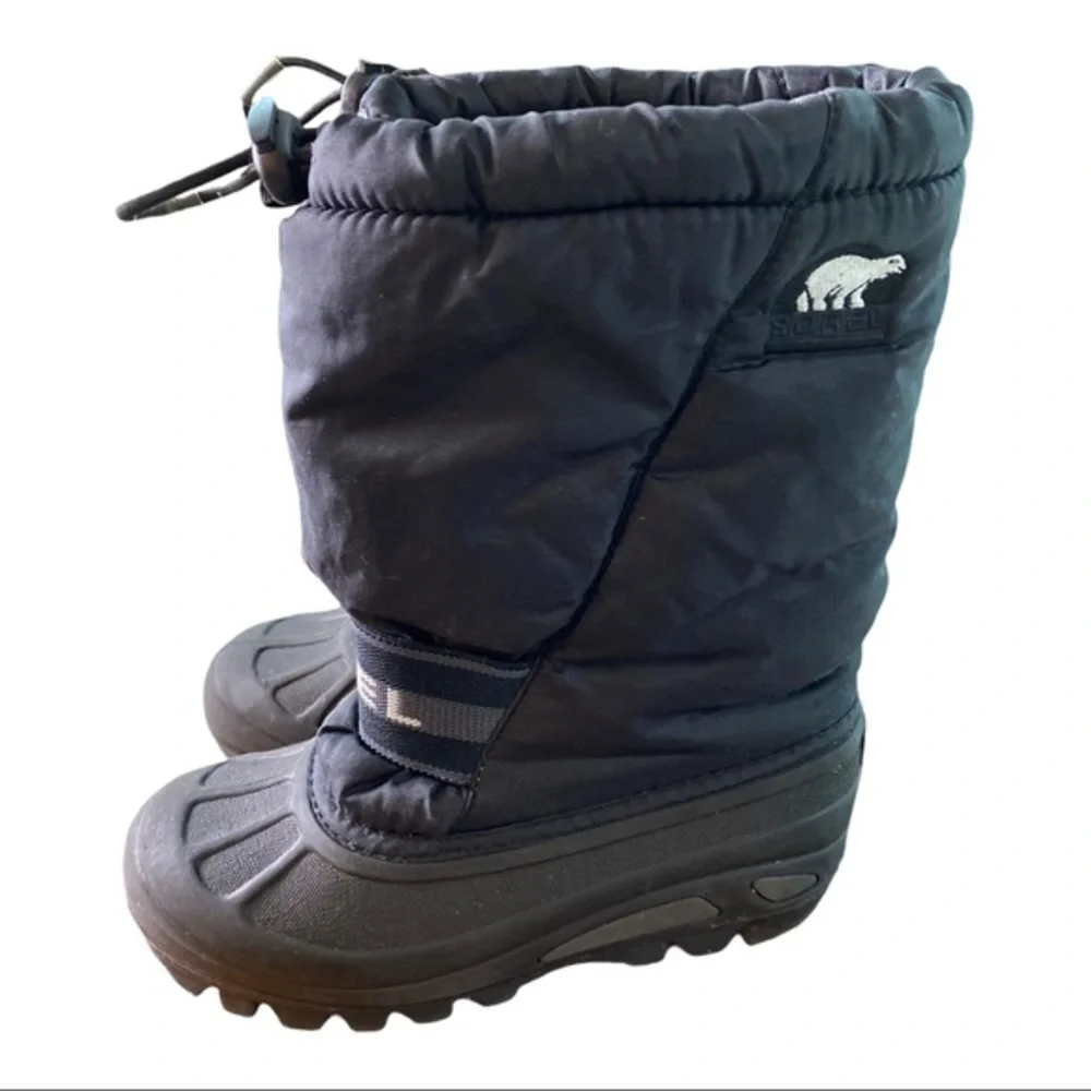 Sorel Cub Waterproof Youth Black Boots - Size 3
